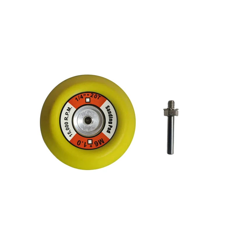 3 Inch/75mm Polisher Sanding Pads for Air Sander DA 1/4-20 Thread 6.35mm Shank 1500 RPM for Polishing Grinding Stone Wood Metal