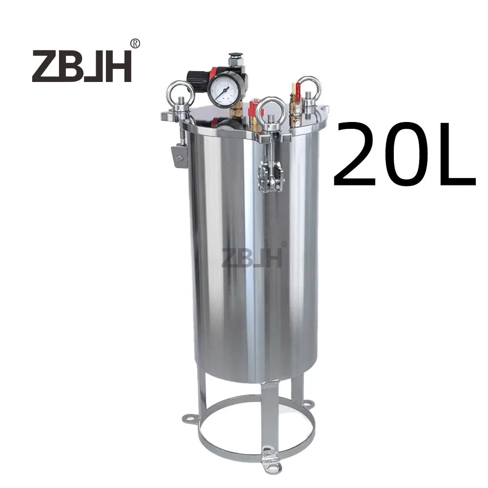 

20L Dispensing bucket Liquid glue dispensing stainless steel pressure tank Dispensing storage tank accept 1L~100L customized