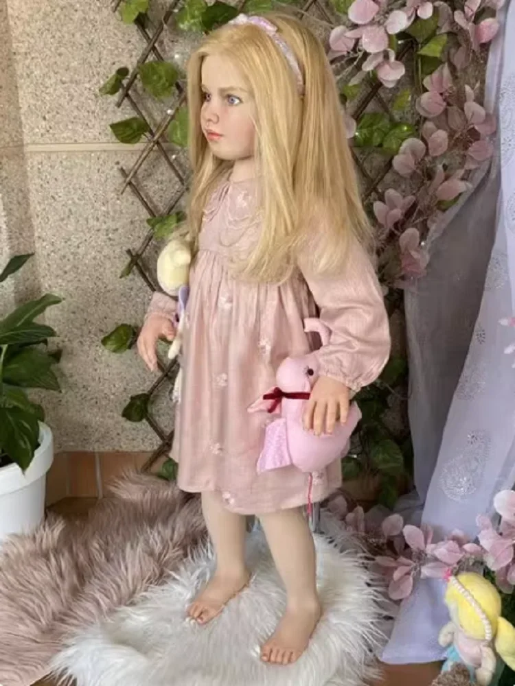 DLS 45 นิ้วขนาดใหญ่ Reborn Baby Girl Gabriella Unpainted Blank Kit พร้อมตัวผ้าพร้อมขั้วต่อ