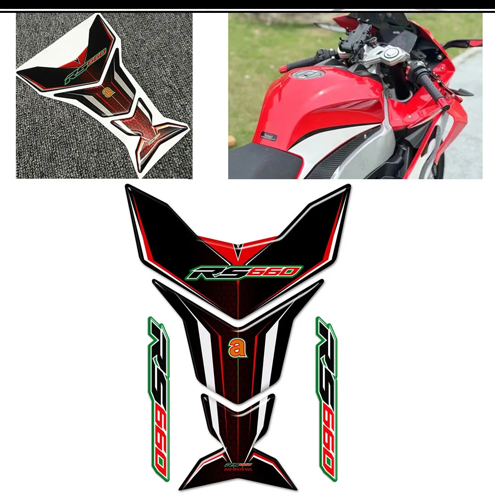 

For Aprilia RS660 RS 660 Protection 2019 2020 Motorcycle Tank Pad Fish bone Fuel Oil Protector Case stickers Decal