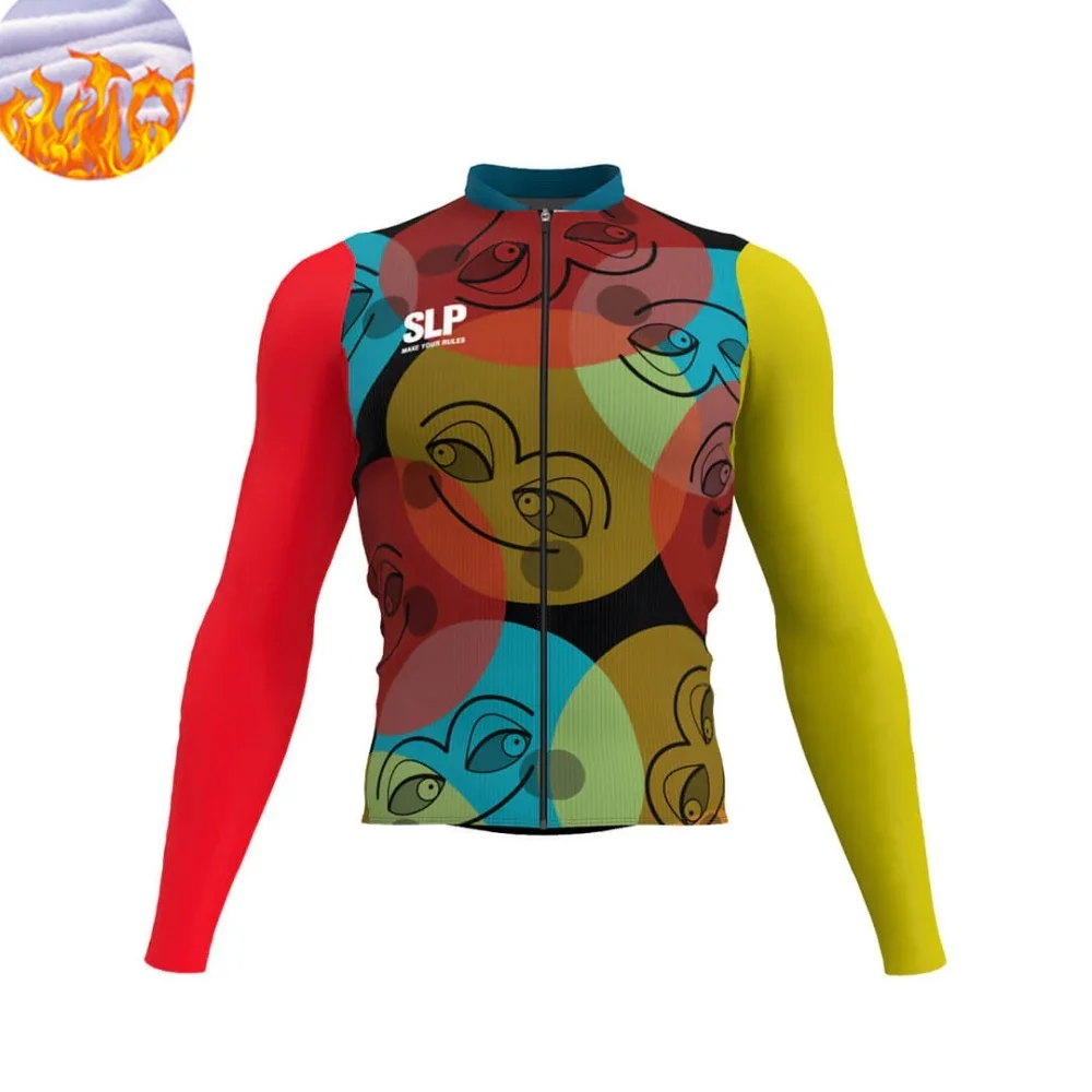 

2026 Men Winter Thermal Fleece Cycling Jersey Ciclismo MTB Bicycle Clothing Bike Shirt Cycling Equipement Outdoor Warm Jacket