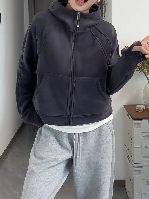 

Женская толстовка с капюшоном больших размеров, свободная повседневная кофта с длинным рукавом, осенне-зимняя новинка, удобная, стройнящая