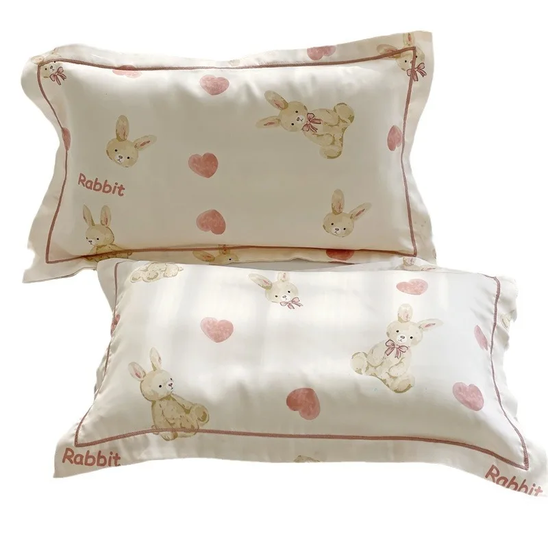 1pcs Cartoon Children\'s Tencel Pillowcase 30X50 Summer Kindergarten Baby Cool Pillowcase Student Single Pillowcase 1