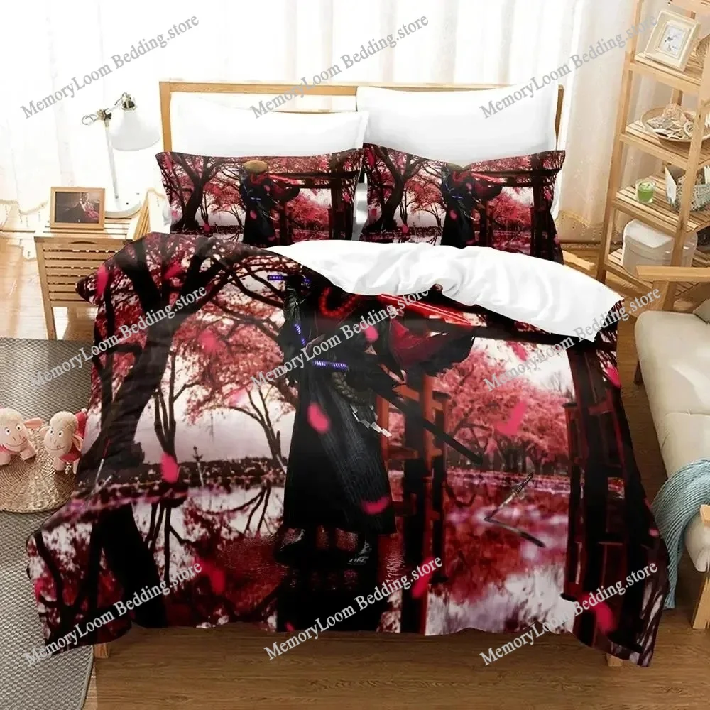 

3D Print Anime Samurai Bedding Set Duvet Cover Bed Set Quilt Cover Pillowcase Comforter king Queen Size Boys Adult Bedding Set