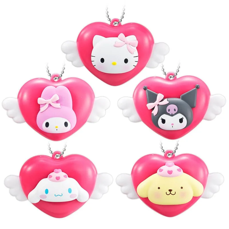 

Фигурка Bandai Sanrio Hello Kitty HANGYODON Pompompurin Kuromi Cinnamoroll, светящийся кулон, детская игрушка