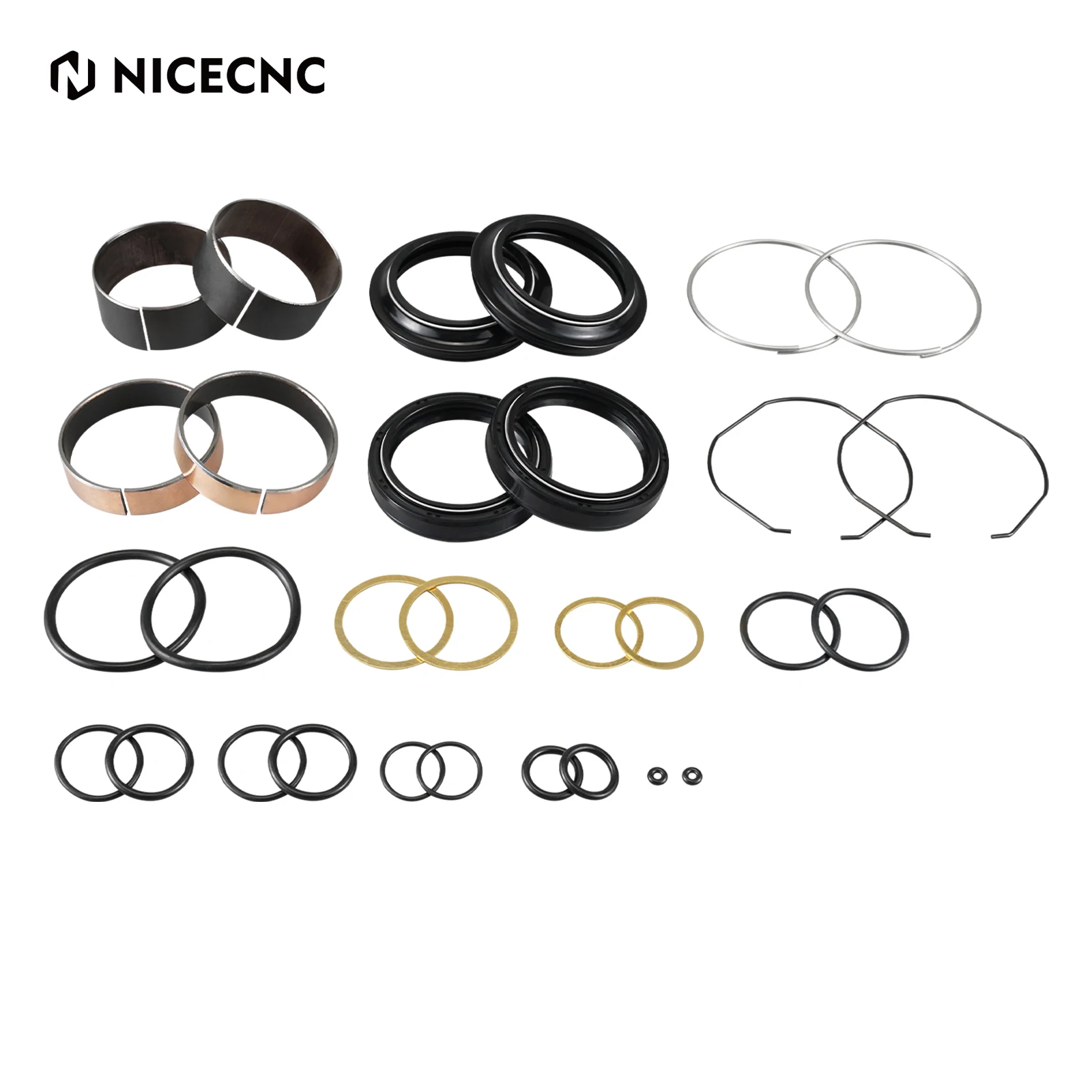 

NICECNC Fork Oil Seals Rebuild Dust Seals Fork Slider Bushings For Yamaha YZ125 YZ250 YZ250F YZ450F WR250F WR450F Kawasaki Honda