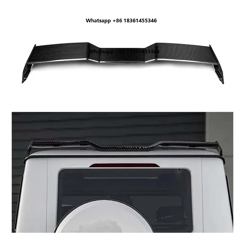 For G500 G550 G63 W464 W463 Dry Carbon Fiber Body Kit Rear Wing Roof Spoiler