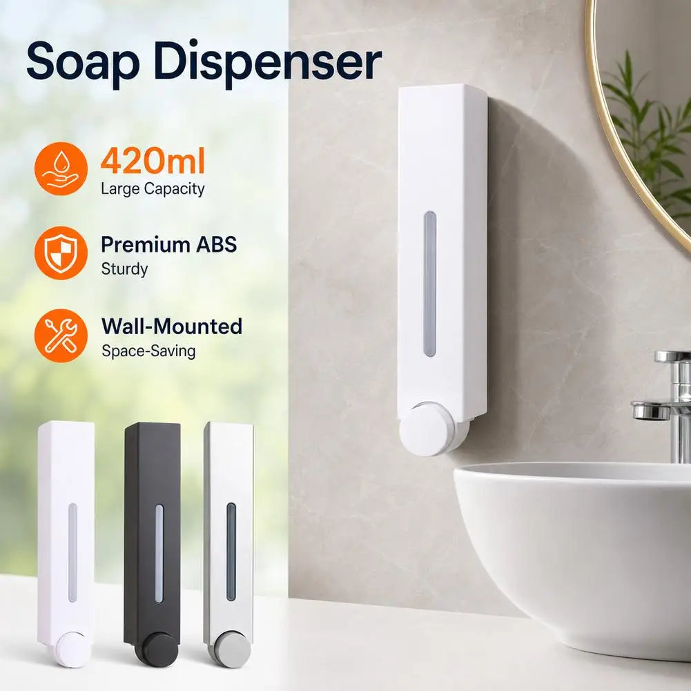 Diverse Manual Dispensing Large Capacity Plastic Soap Dispenser Soap Dispenser Household Wall Mounted