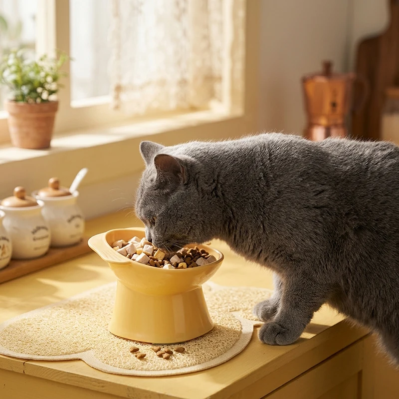 

Pawbient Elevated Cat Bowl Feeder Anti Vomiting Feeding Bowl Things For Cats Feed Pot Chat Accessories