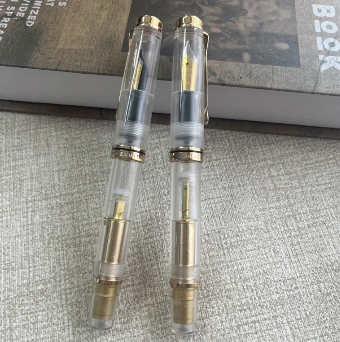 

ADMOK M800 прозрачная акриловая перьевая ручка с поршнем BOCK Schmidt No 6 перо гладкая чернильная ручка для письма офисный школьный подарок