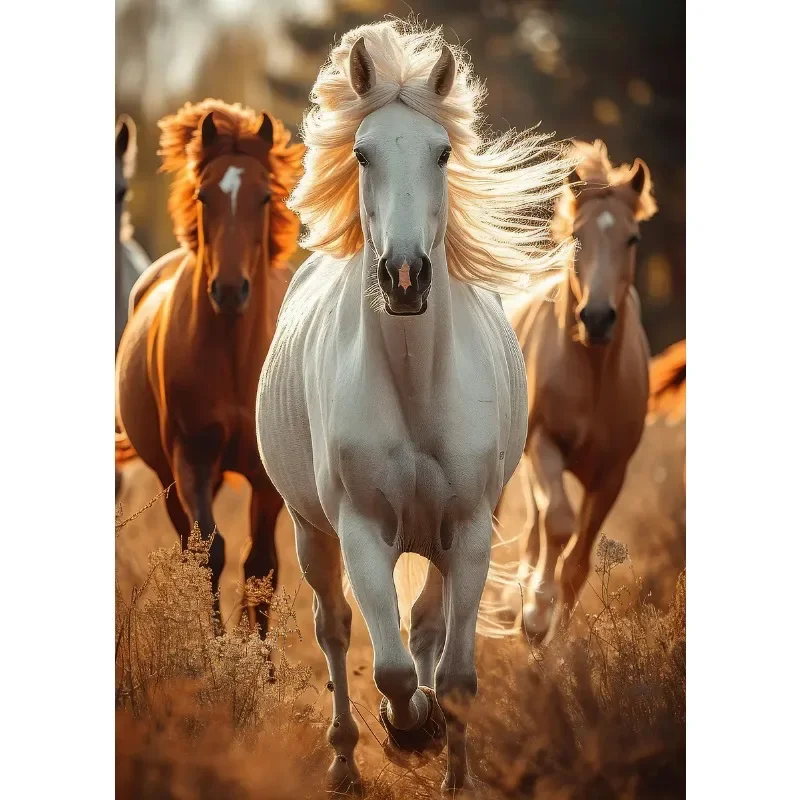Handsome Horse Wild Animal Poster Horses Portrait Photography Canvas Painting Modern Wall Art  for Living Room Home Decor Mur