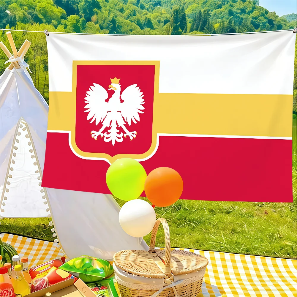 Poland Flag Suitable For Birthday Parties Living Room Bedroom And Outdoor Camping Decorations