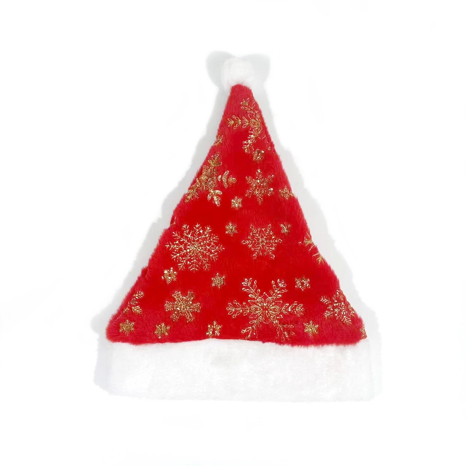 Sombrero de Papá Noel familiar, gorro de Navidad con plumas de copo de nieve y lentejuelas para adultos y niños para fiesta de Navidad, disfraz de Papá Noel Cosplay