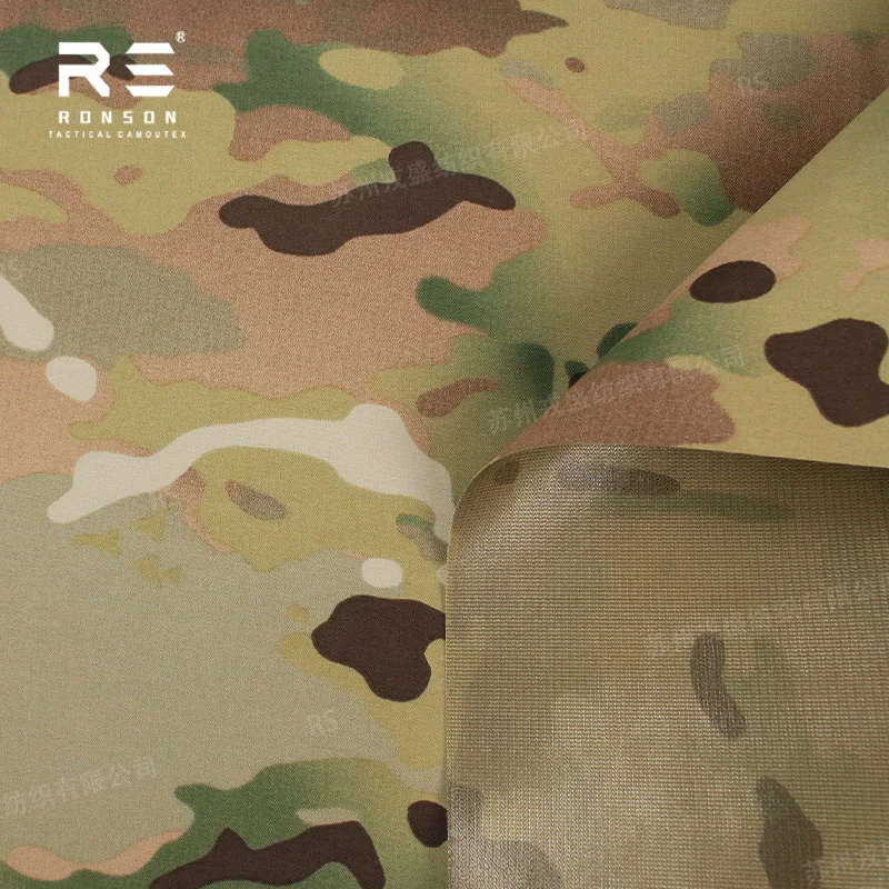 MC Multicam Camouflage 184T نايلون Taslan TPU 3 طبقات نسيج مغلف سترات خارجية قابلة للتنفس ومقاومة للماء مع NIR