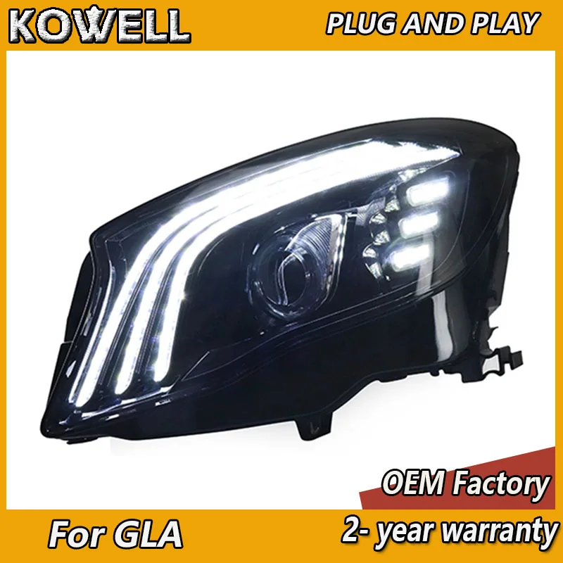 Car Styling for Mercedes GLA Headlights 2015-2019 GLA200 Headlights GLA220 GLA260 DRL Turn Signal High Beam Projector Lens