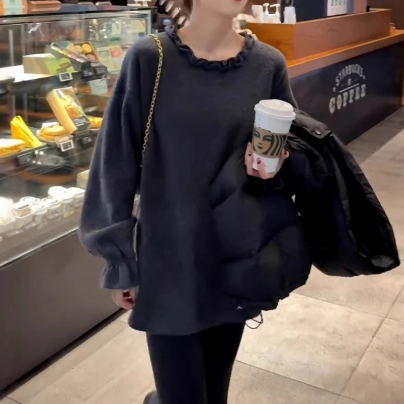 

Womens Pullovers Hoodless Jumpers One Shoulder Asymmetric Slant Neck Unique Design Modern Fashion Statement Runway Look Styles