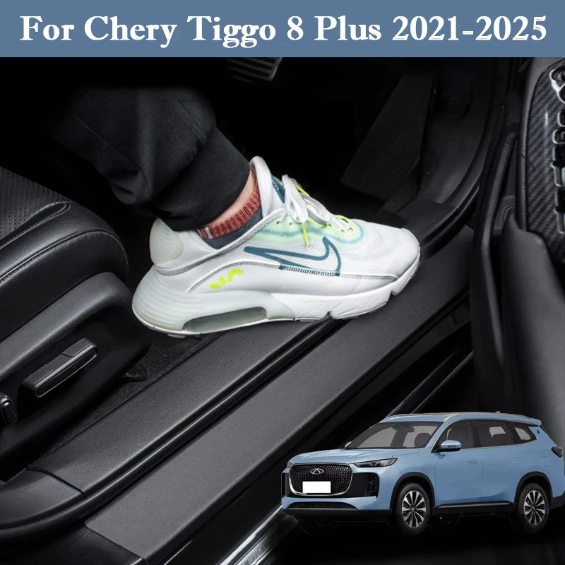 

Для Chery Tiggo 8 Plus 2021-2025 автомобильные наклейки на порог передней и задней двери, защитная полоса, водонепроницаемая защитная пленка против царапин