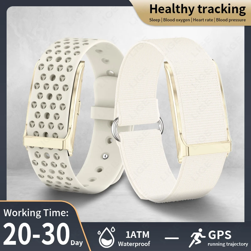 Relógio Inteligente para Homens e Mulheres, Pulseira Fitness, Monitor de Frequência Cardíaca e Pressão Arterial, Relógios Multifuncionais à Prova d'Ág