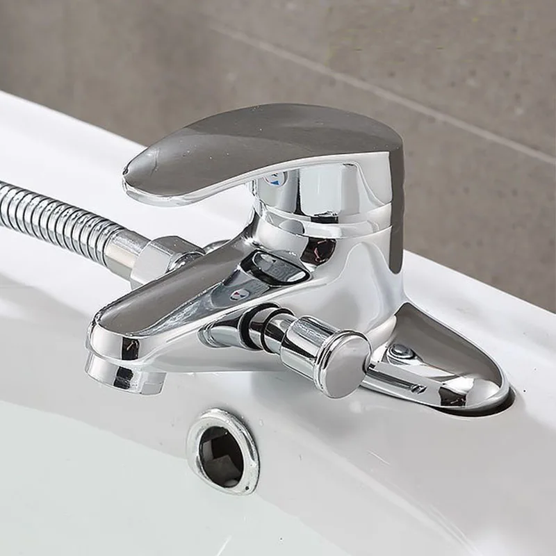 

Zinc Alloy Two-Hole Bathroom Faucet Deck Mounted , Ceramic Cartridge Cold/Hot Water Tap, 10cm Center Distance