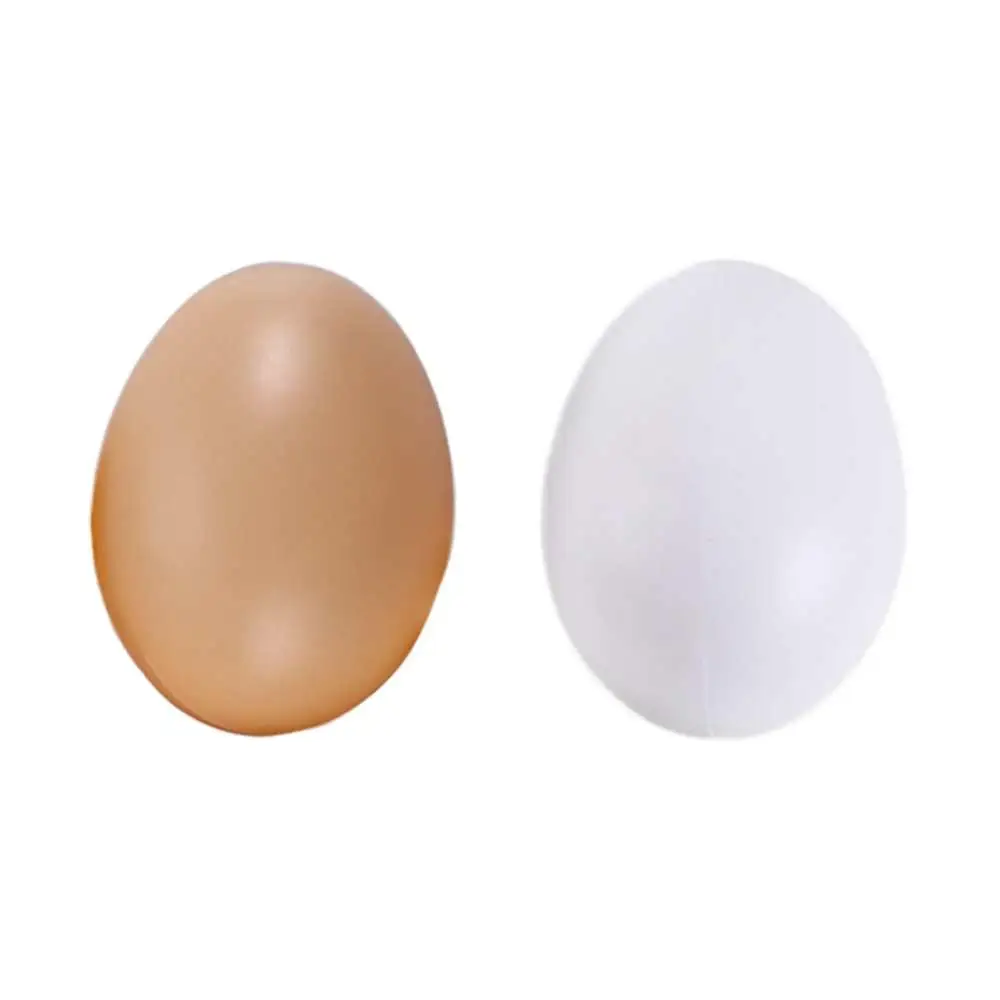 10pcs/set  Egg Hen Poultry Breeding Simulation Fake Plastic Artificial Eggs DIY Painting Easter Egg Educational Toy