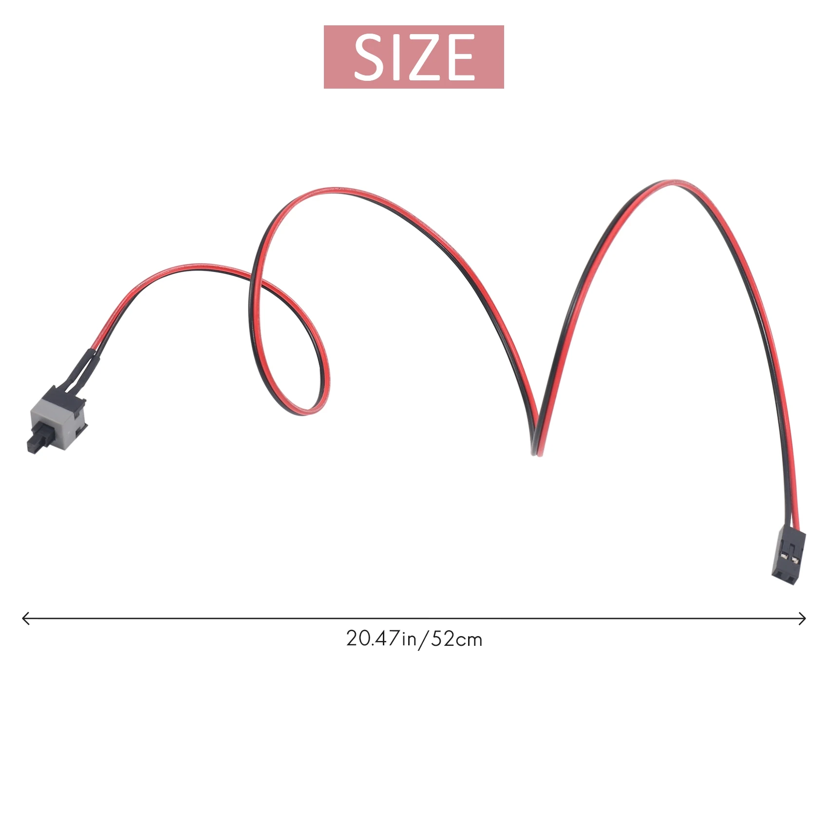 20.5 "langes Netzschalter-Schalter kabel für PC-Schalter Computer zurücksetzen