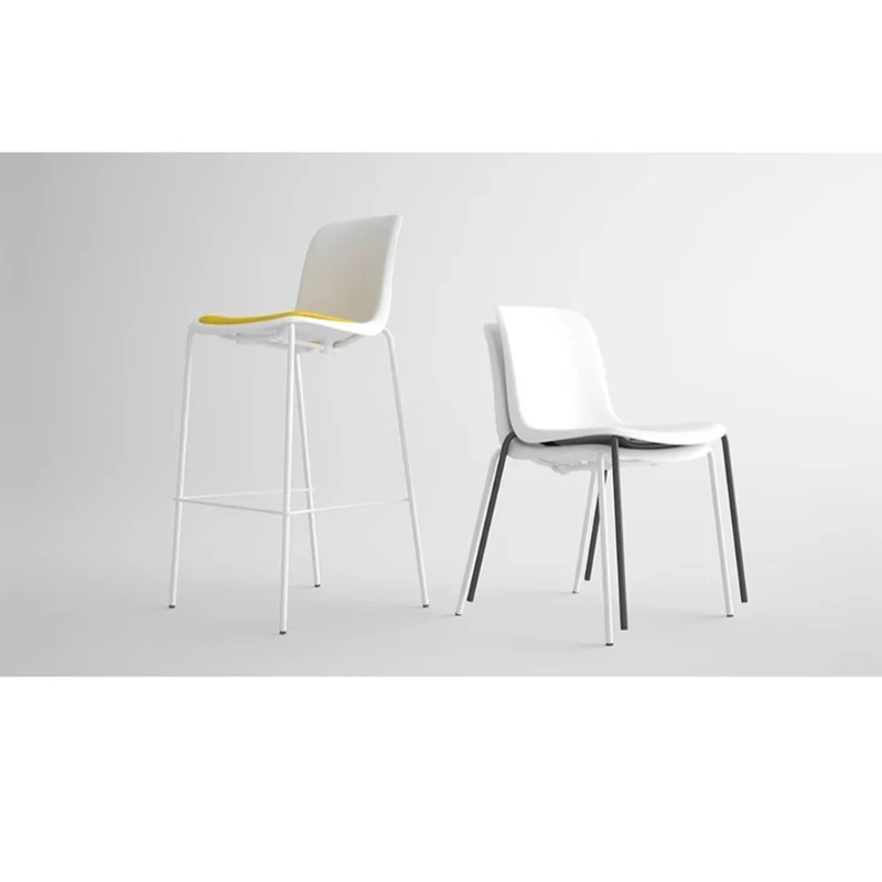 

Simple plastic dining room dining chair stackable seat living room chair