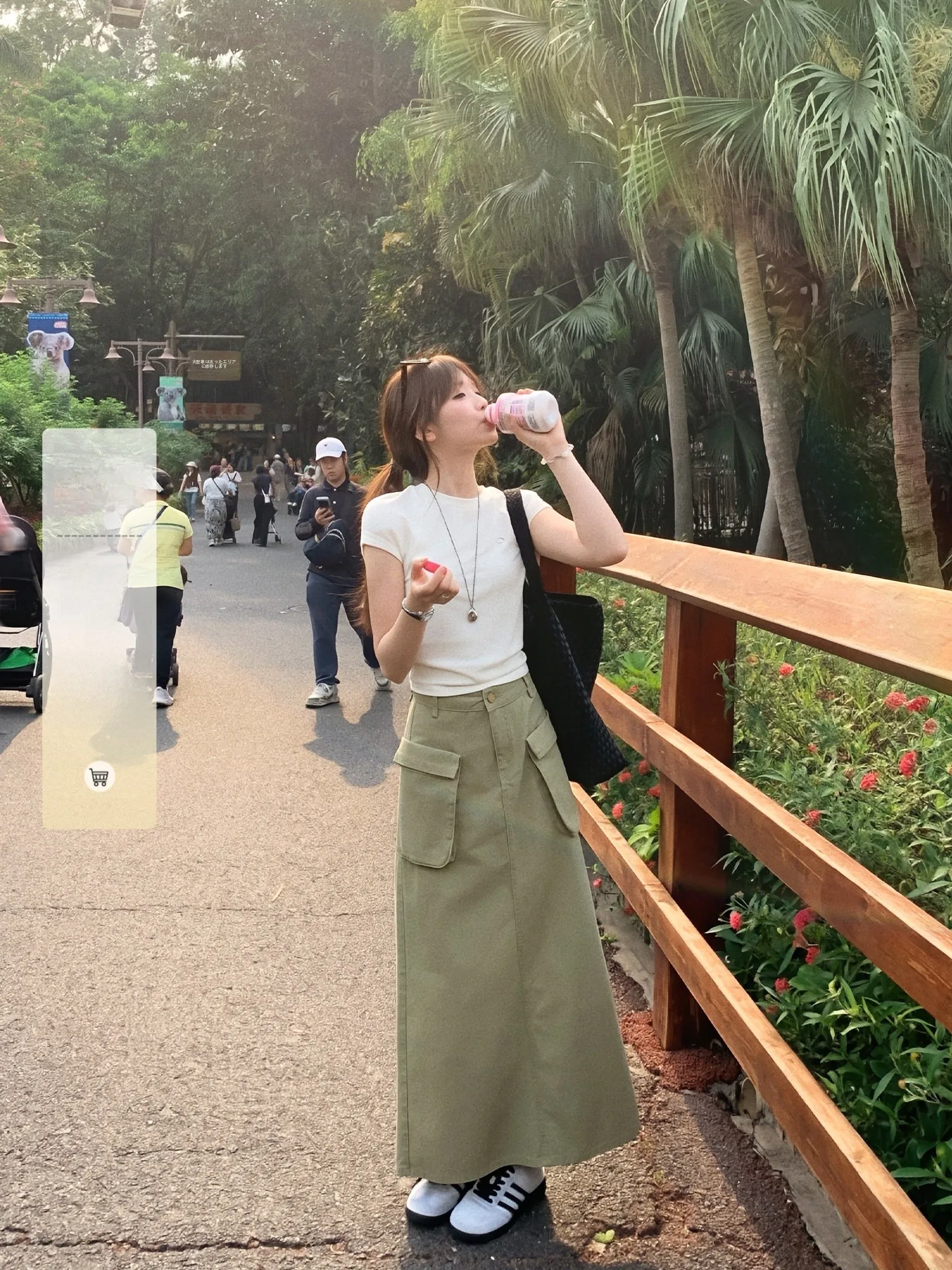 

Long A-Line Denim Skirt Women's High Waist Casual Cotton Spring Summer Autumn Military Green Color Back Split Skirt