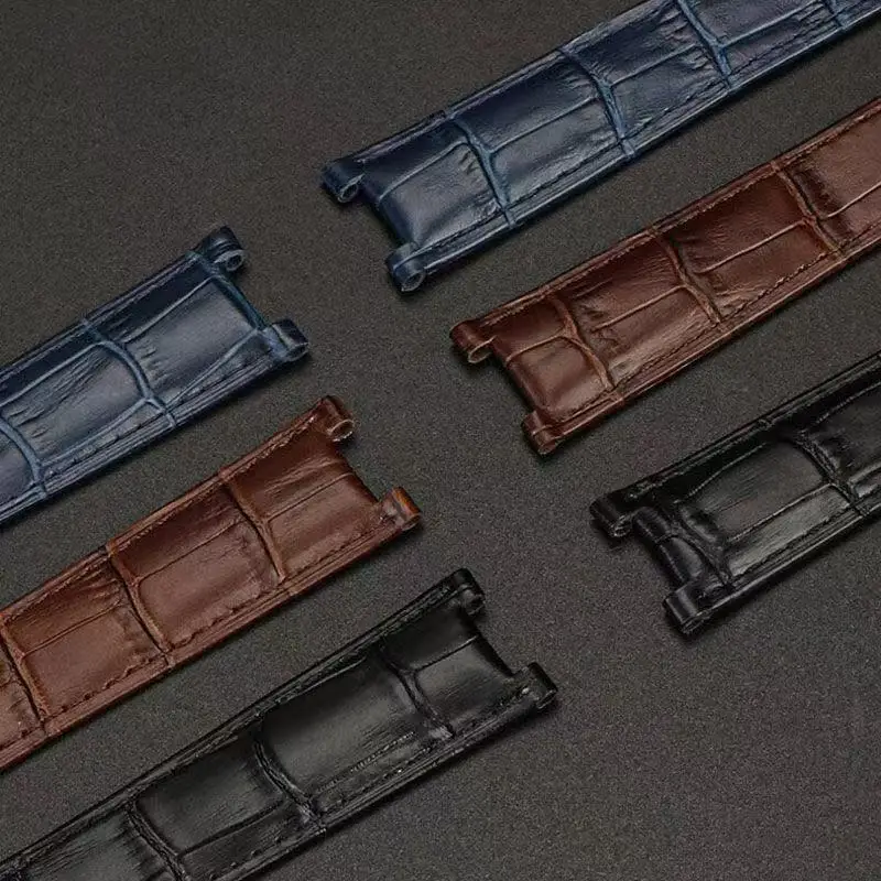 Substitute Cartier Pasha pasha series watch strap genuine leather cowhide watch strap men's concave 18 20 22mm