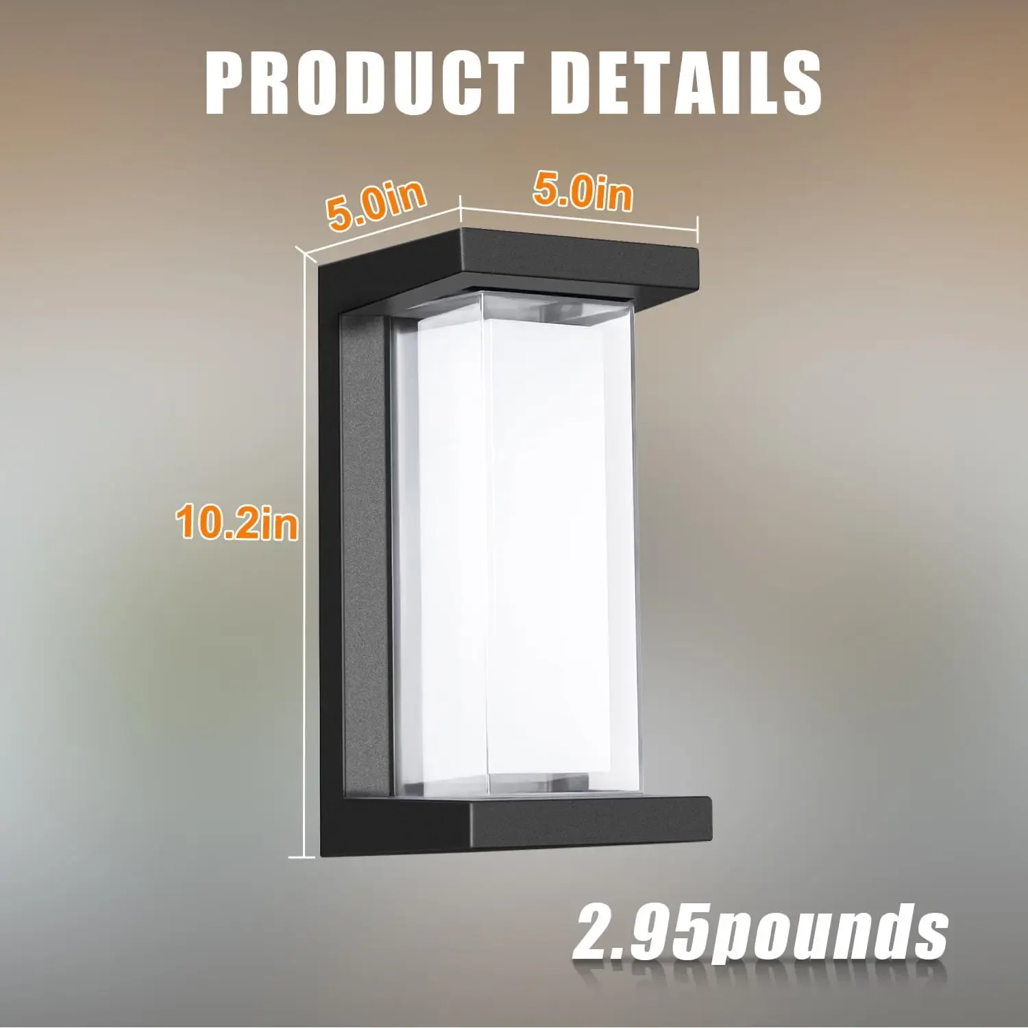 Наружные светильники 18 Вт, 6 шт., приятные для бюджета наружные светильники для крыльца, современные черные бра, настенное крепление, 1800 лм, 6000 К I