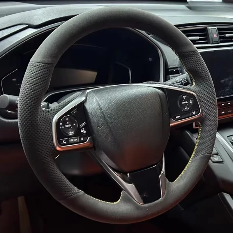 

Customize Suede Car Steering Wheel Cover For Honda CRV CR-V 2017-2019 Clarity 2016-2018 Civic Civic 10 2016-2019 Car Interior