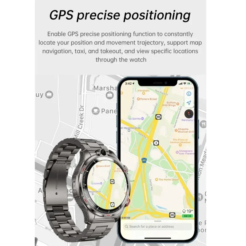 ساعة ذكية LW12 Android 9.0 4G محدثة بطاقة Sim 1.43 بوصة Amoled Smartwatch مع كاميرا مزدوجة GPS Position WIFI Apps Dwonload #4