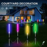 Led Outdoor Light Waterproof External Solar Lamp Landscape Lighting For Lawn Camping Path Backyard Decor 4Pcs Solar Garden Light