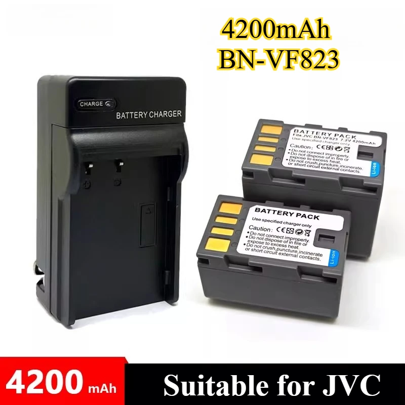 

4200mAh Large Capacity BN-VF823U Battery USB Battery Charger Suitable for JVC VF808 HD7 HD3 D760 MG575 MG330 Charger