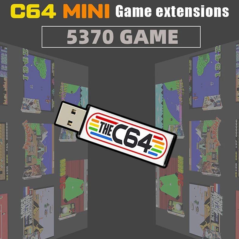 Video Games Console Plug And Play C64Mini Console Usb Dongle Total 5370 Games Contains Most Complete Collection Of Game