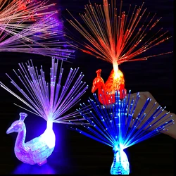 LED Luminous Peacock Finger Lamp Kids Glow In The Dark Intelligence Toys Light Twinkle Christmas Party Children Day Decoration