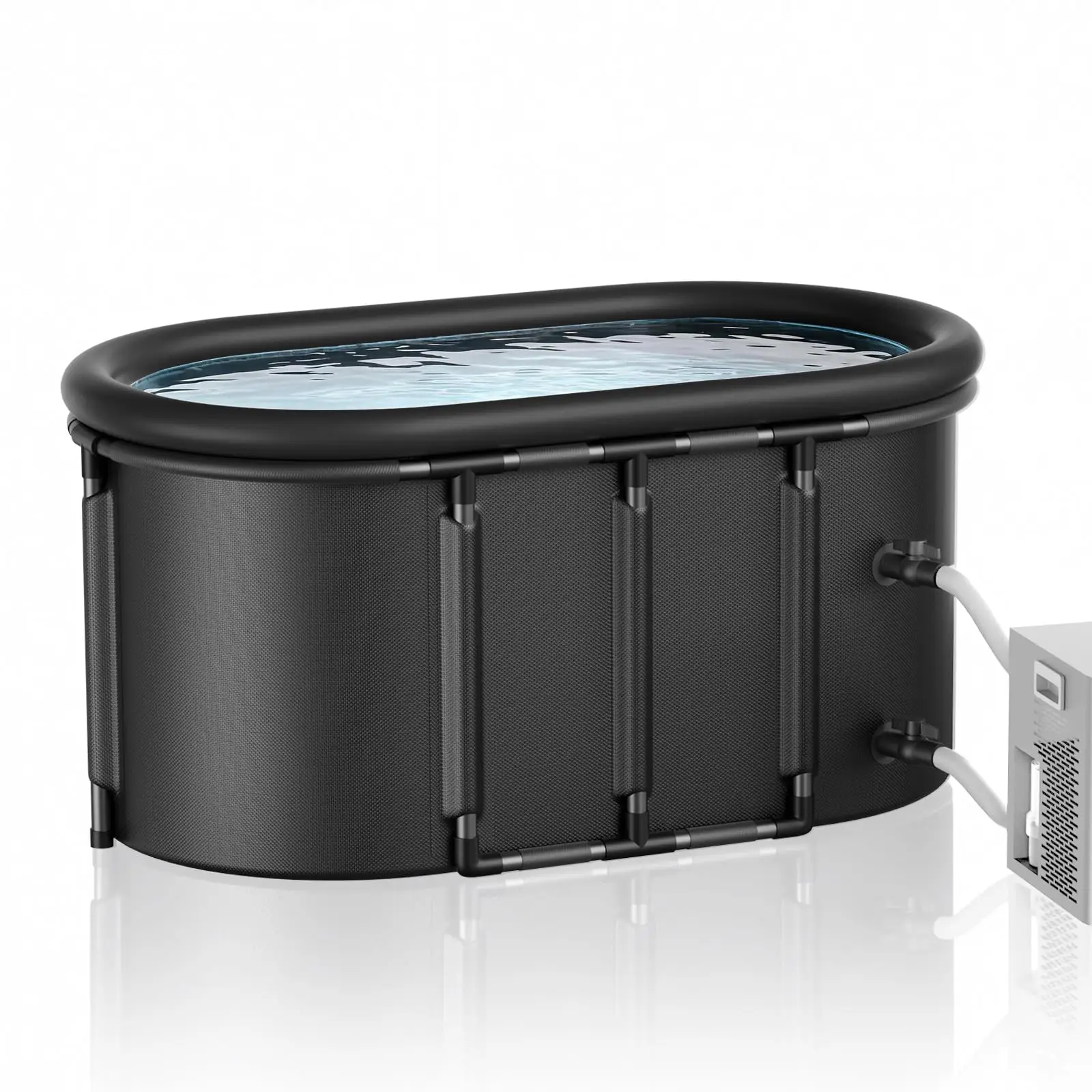 148 Gal Ice Bath Tub, Upgraded Cold Plunge Tub for Ice Bath Chiller & Full Body Immersion, Portable Cold Water Therapy