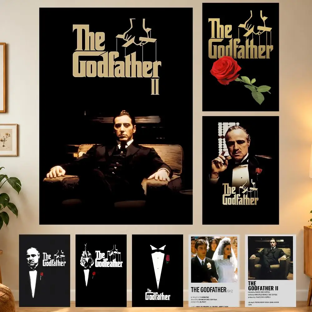 Classic Commanding Movie The Godfather Poster Home Wall Decor for Living Room Bedroom Office Aesthetic Room