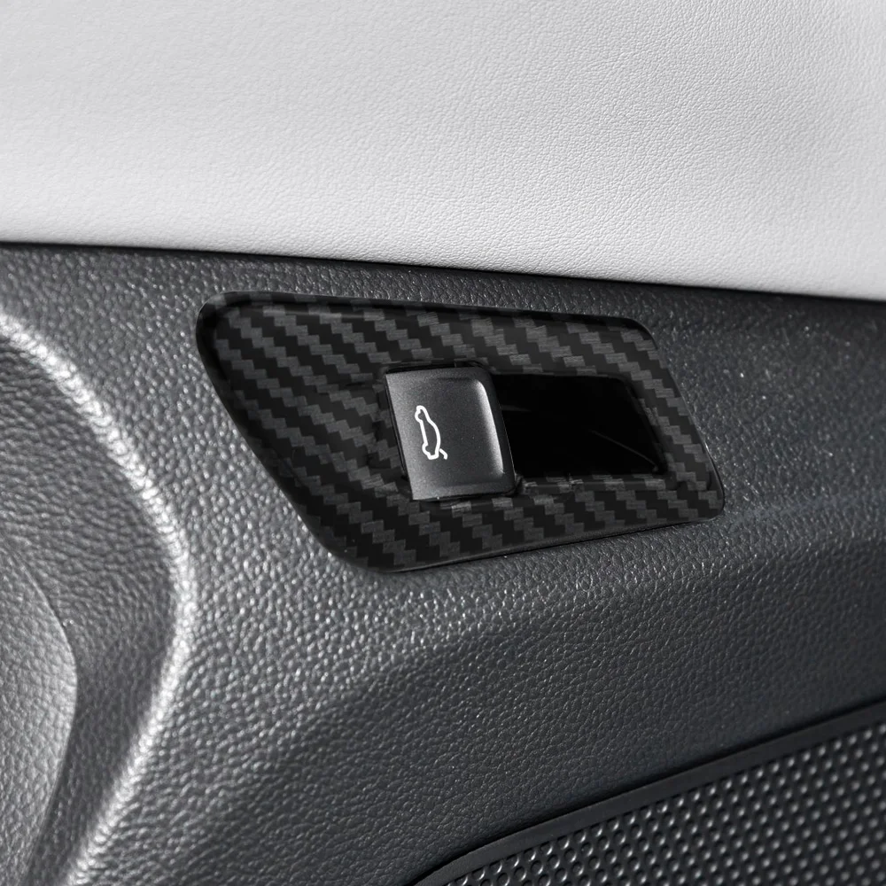 For Volkswagen VW T-roc Troc 2018-2021 2022 2023 LHD Trunk Tailgate Open Switch Button Sticker Decoration Trim Cover Accessories