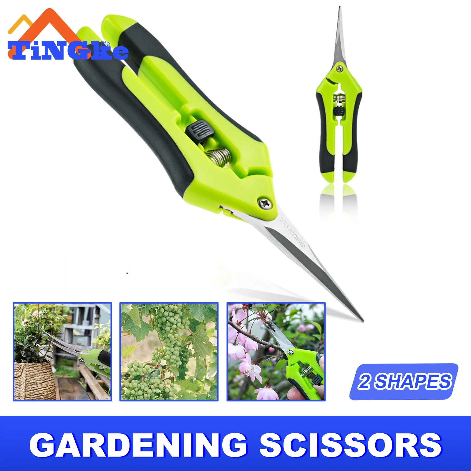 

Gardening Scissors Stainless Steel Gardening Tools Protection Hand Durable Saving Scissors Gardening Plant Sharp Branch Pruners