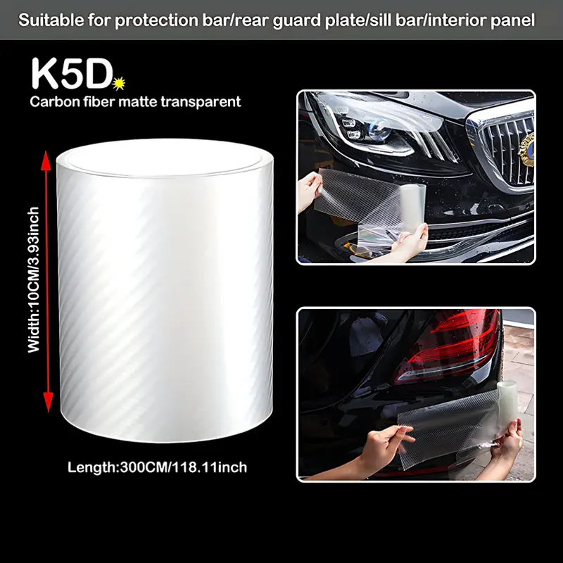 High Quality K5D Transparent Carbon Fiber Car Door Protector Stickers Anti Scratch Tape Auto Trunk Sill Scuff Protector Film - Image 19