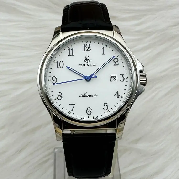 Shanghai Chunlei brand watch men's fully automatic mechanical watch large digital luminous waterproof calendar steel belt simple