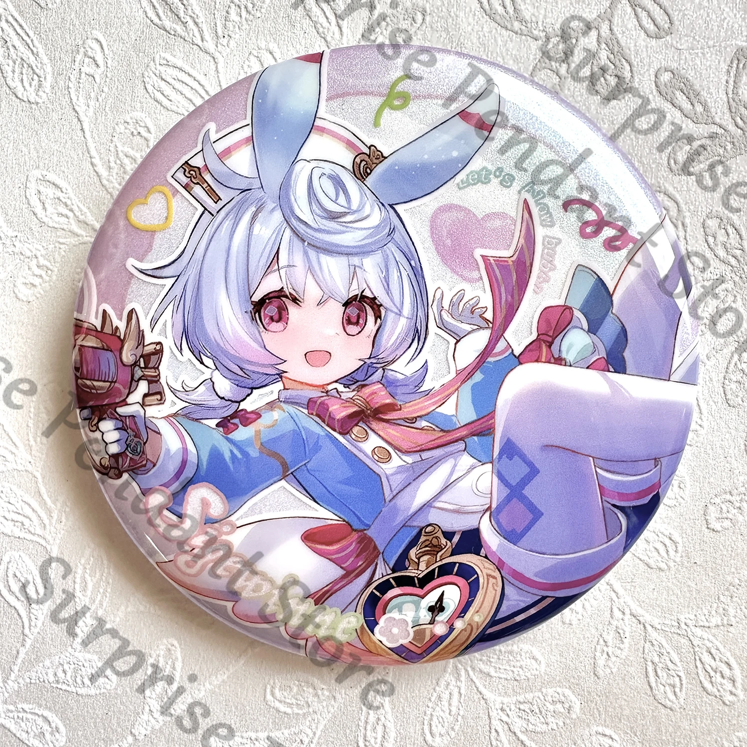 Anime Genshin Impact Sigewinne Cosplay Kartun Kartu Laser Akrilik Berdiri Gambar Ornamen Lencana Tanda Berdiri Liontin Hadiah Maskot