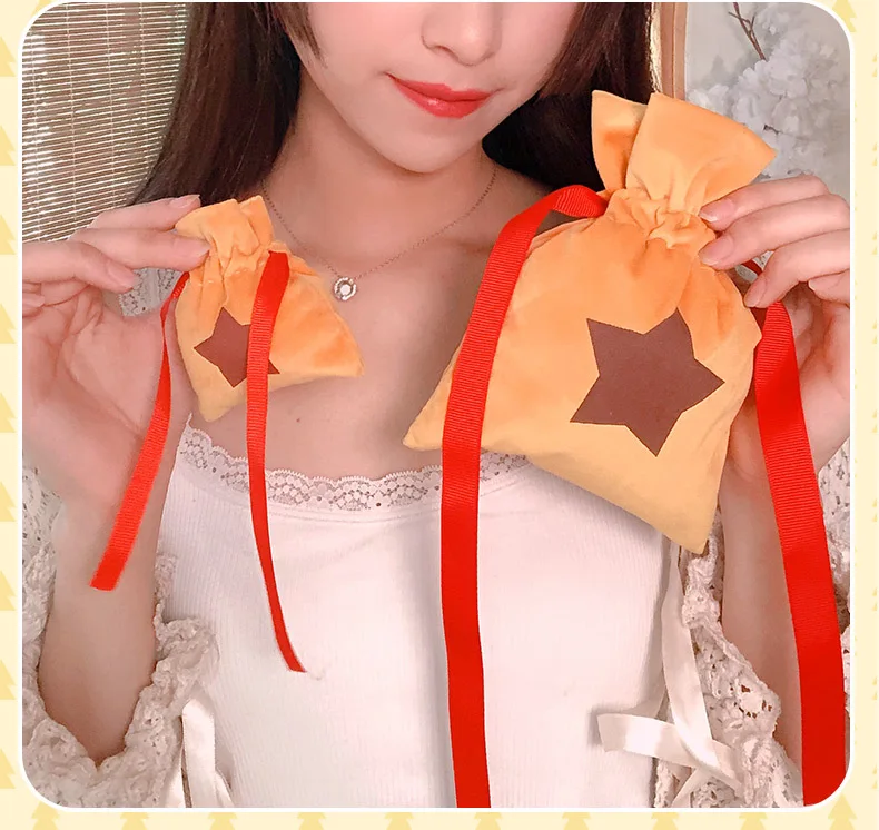 Bolsas de mano Kawaii con diseño de Animal Crossing, 2 tipos, Cosplay de Anime, monedero corto de felpa, bolsas con cordón, bolsa de almacenamiento para auriculares, regalo de juguetes