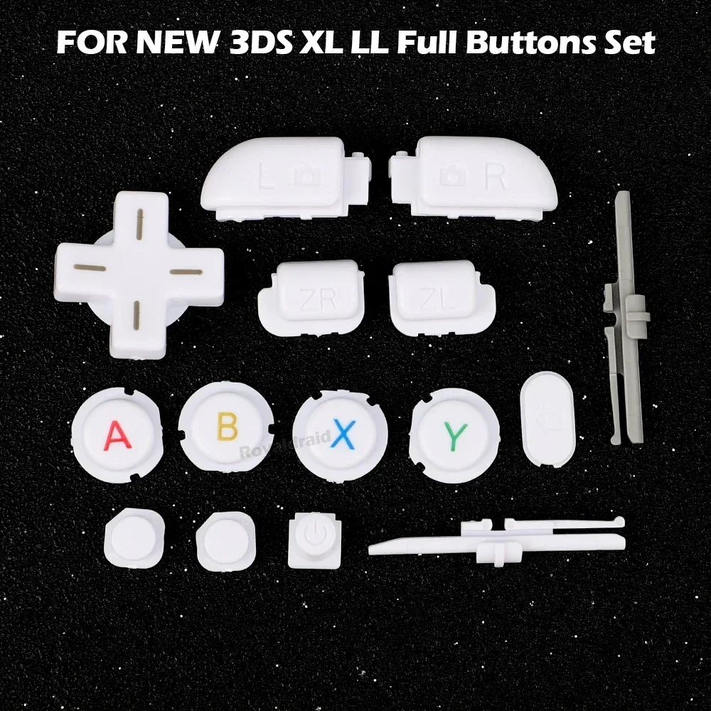 Para NEW 3DS XL 3DS LL: Set completo de botones D-Pad, A, B, X, Y, L, R, ZL, ZR, Home, ON/OFF y Power para NEW 3DS XL LL