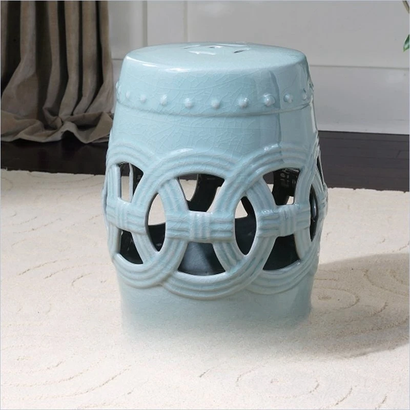 Color solid color drum cool high temperature ceramic dressing stool shoe changing ornament crafts