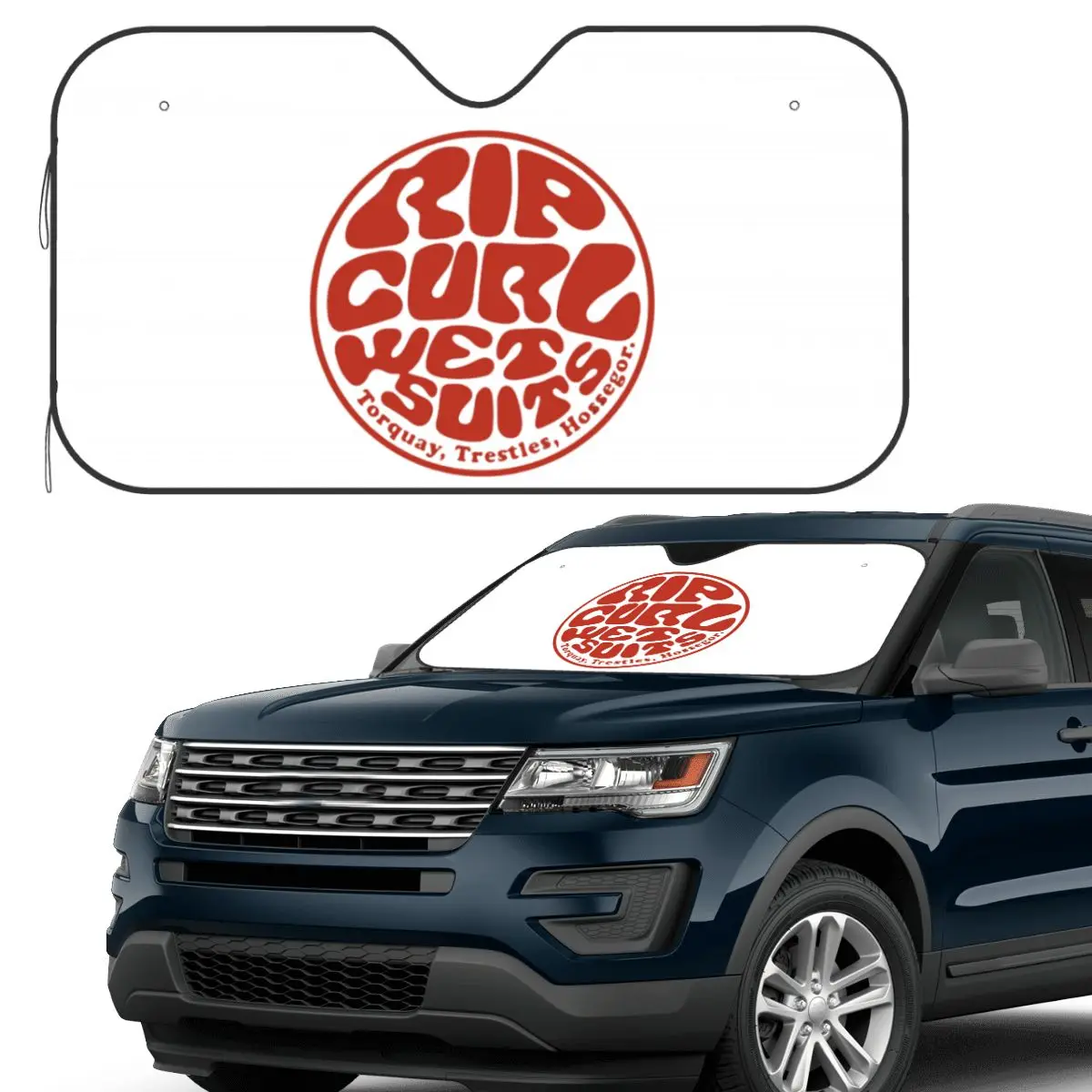 

Tie Dye Rip Curl Design Sunshade Windscreen Car Front Windshield Window Sun Visor Accessories Covers