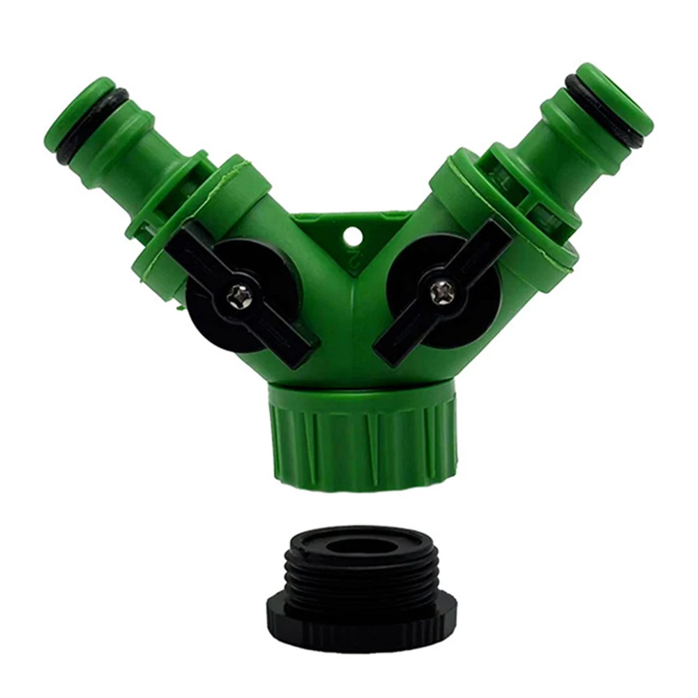 

Пластиковый адаптер-переключатель для смесителя с внешней резьбой от одного до двух для эффективного отвода воды в саду и подключения шланга.