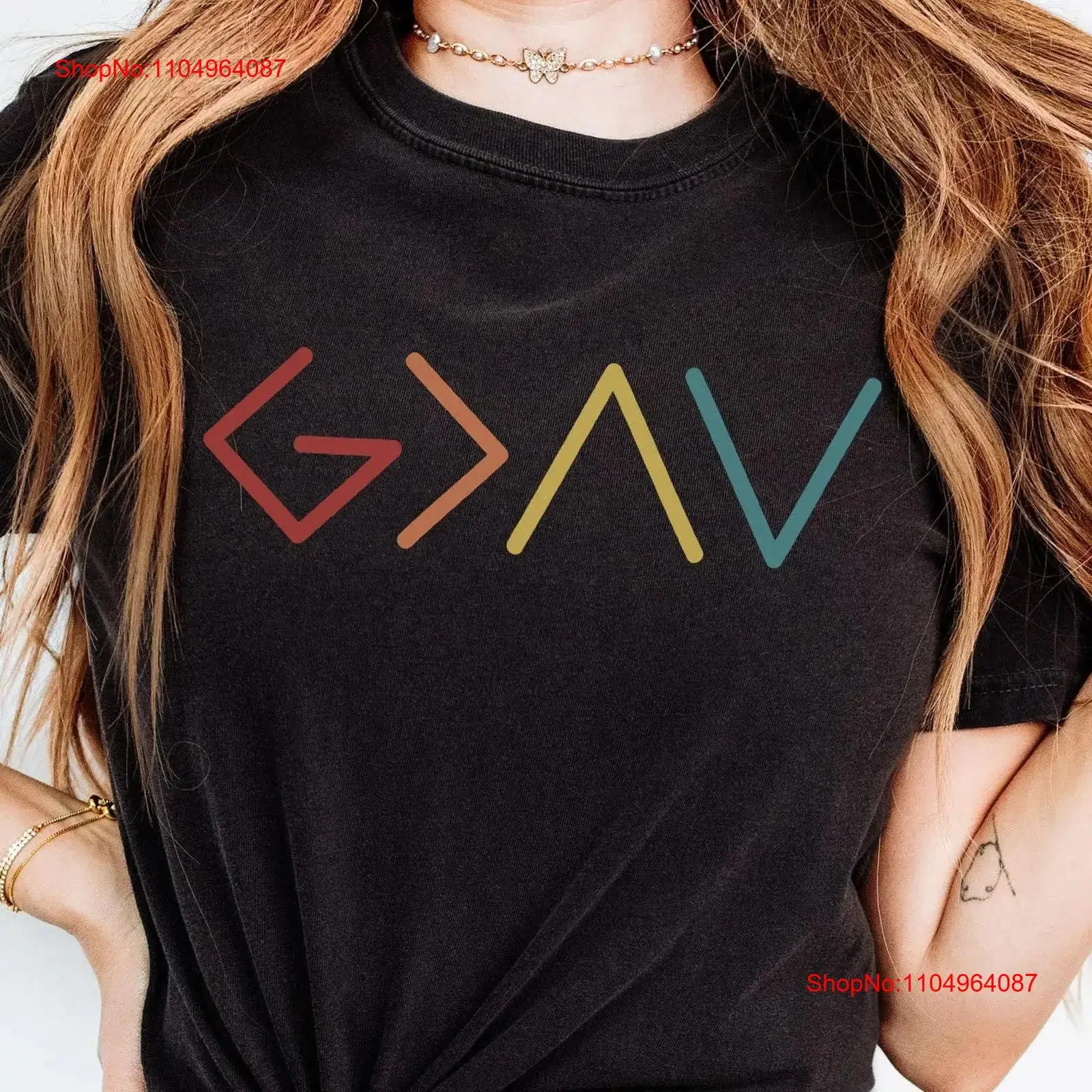 

Футболка в стиле ретро God is Greater Than the Highs and Lows Christian Faith Bible Jesus Lover, винтажная стираная графика, растянутая повседневная футболка