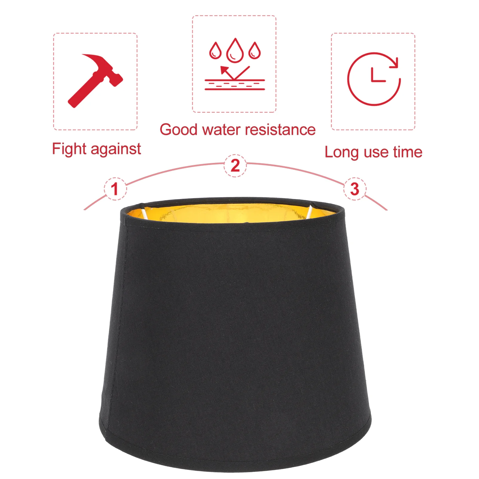 Conical Table Lamp Cover Shade Ceiling Light Fabric Lampshade Small Shades Drum for Floor