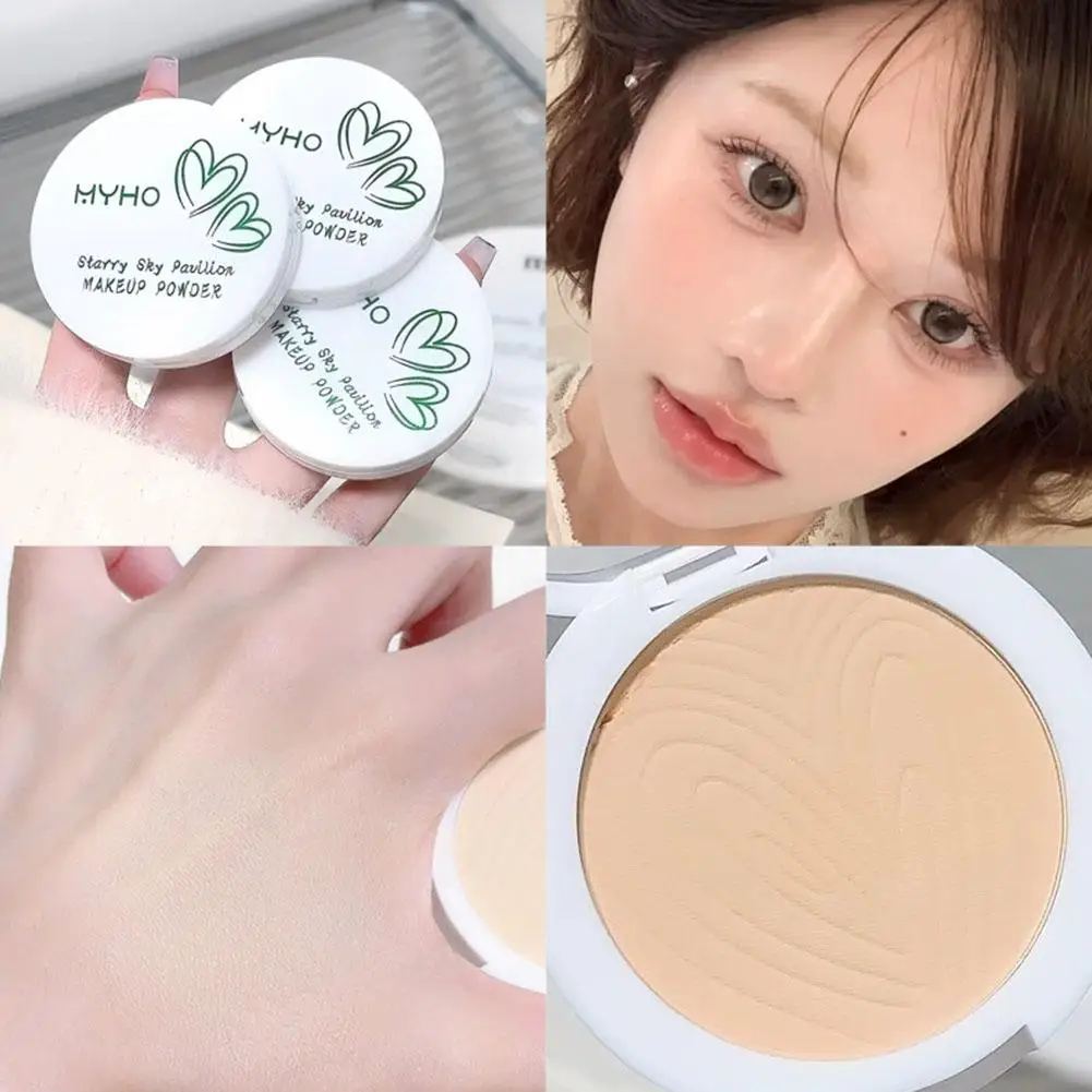 Natuurlijke matte geperste poederoliecontrole Fleuren Whitening Face Base Foundation Compact Concealer Makeup Cosmetics